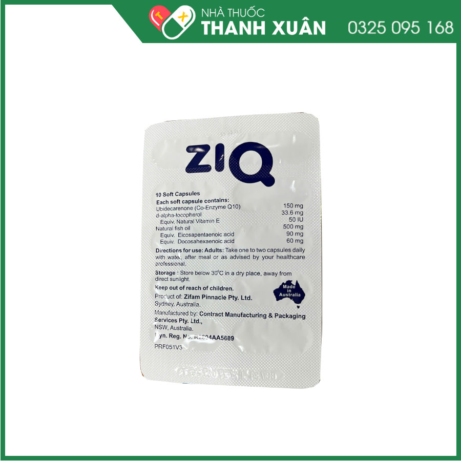 Zi Q - Viên uống hỗ trợ chống oxy hóa, tăng cường sức khỏe tim mạch